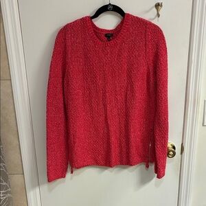Talbots Vibrant Pink Knit Pullover Sz L